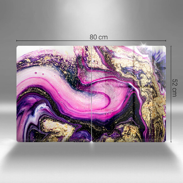 Főzőlap védő üveglap Absztrakt design arany