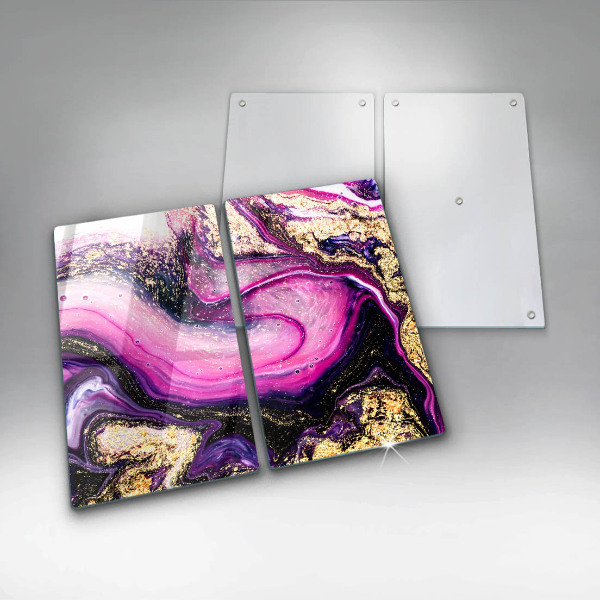 Főzőlap védő üveglap Absztrakt design arany