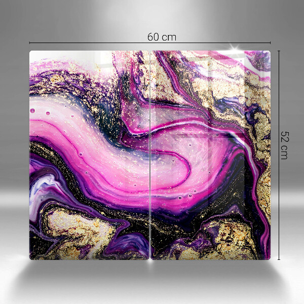 Főzőlap védő üveglap Absztrakt design arany