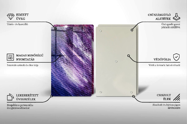 Főzőlap védő üveglap Festék absztrakció