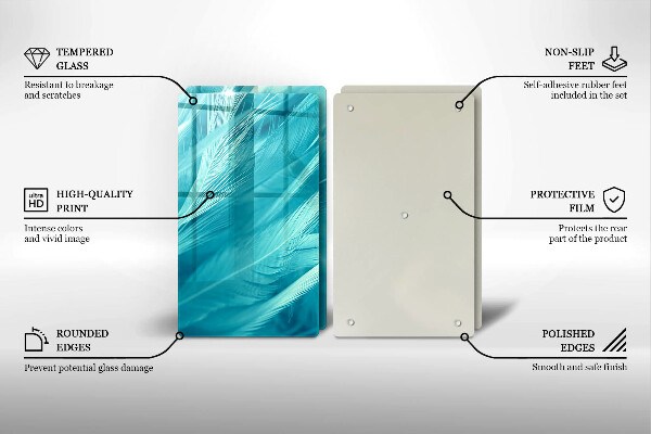 Főzőlap védő üveglap Finom tollak