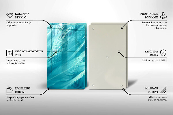 Főzőlap védő üveglap Finom tollak