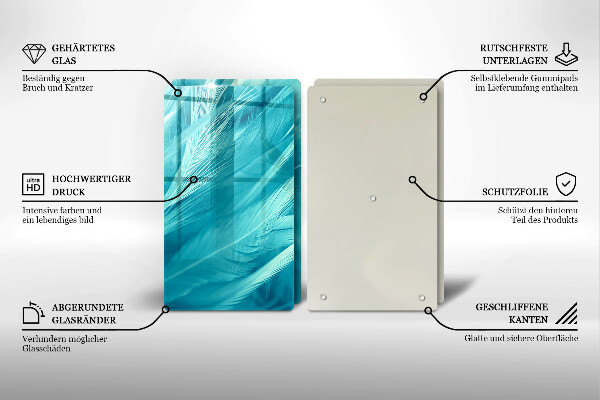 Főzőlap védő üveglap Finom tollak