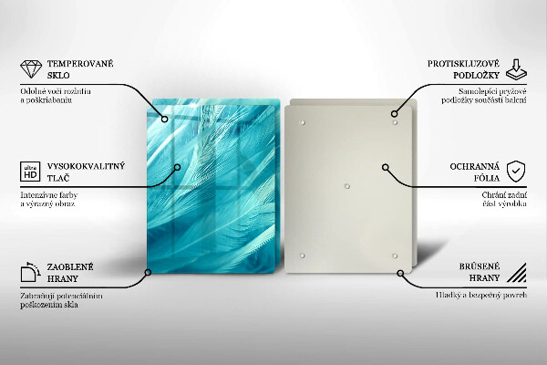 Főzőlap védő üveglap Finom tollak