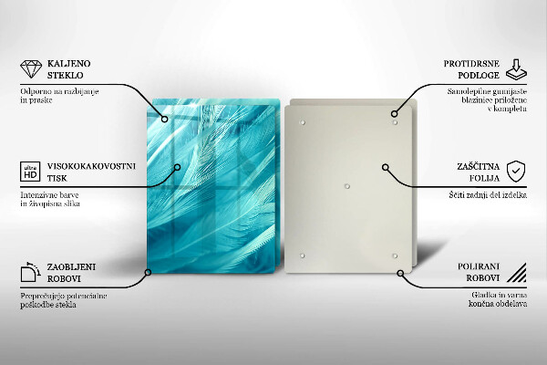 Főzőlap védő üveglap Finom tollak