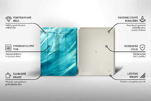 Főzőlap védő üveglap Finom tollak