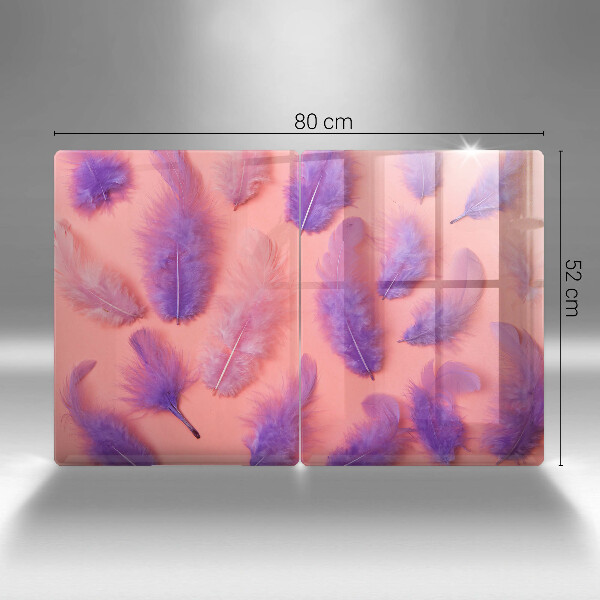 Főzőlap védő üveglap Bolyhos tollak