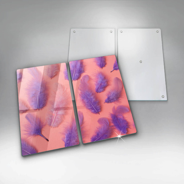 Főzőlap védő üveglap Bolyhos tollak