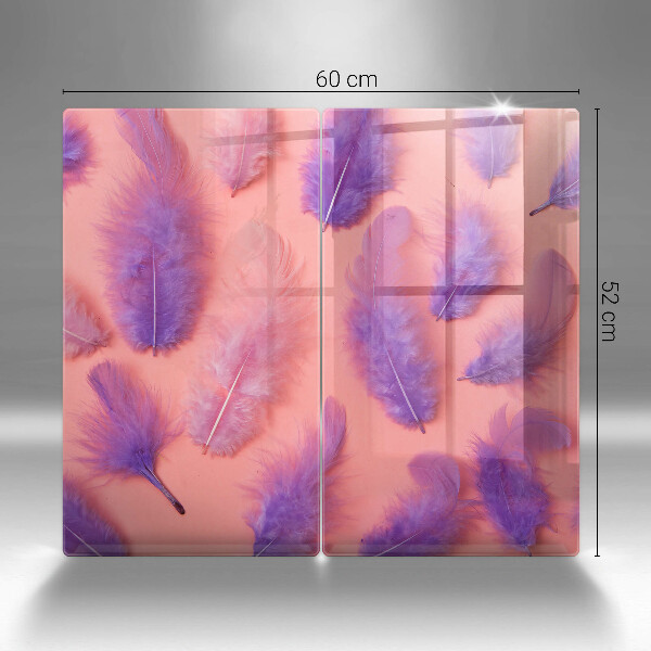 Főzőlap védő üveglap Bolyhos tollak