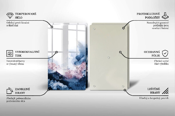 Főzőlap védő üveglap Absztrakt festett hegyek