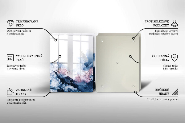 Főzőlap védő üveglap Absztrakt festett hegyek