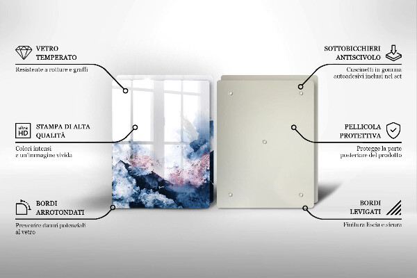 Főzőlap védő üveglap Absztrakt festett hegyek