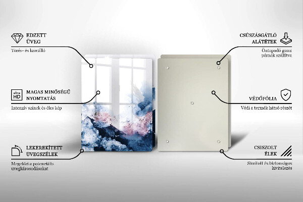 Főzőlap védő üveglap Absztrakt festett hegyek