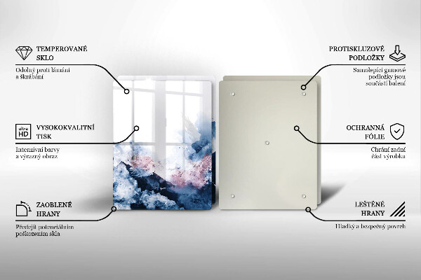 Főzőlap védő üveglap Absztrakt festett hegyek