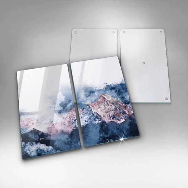 Főzőlap védő üveglap Absztrakt festett hegyek