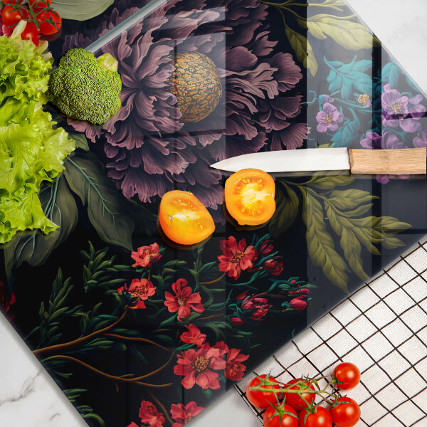 Főzőlap védő üveglap Gyönyörű virágok