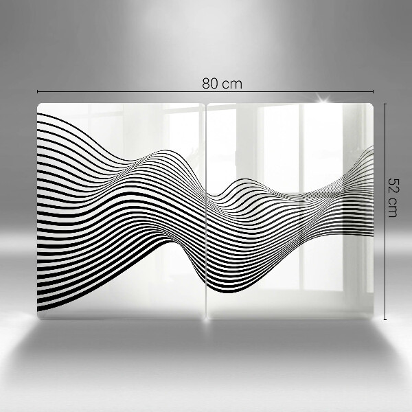 Főzőlap védő üveglap Lineáris absztrakció