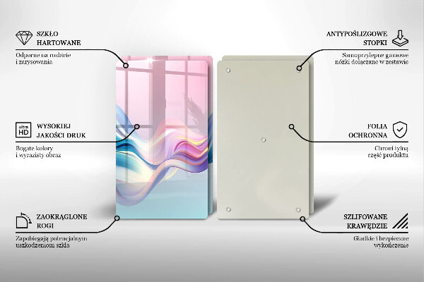 Főzőlap védő üveglap Pasztell absztrakció