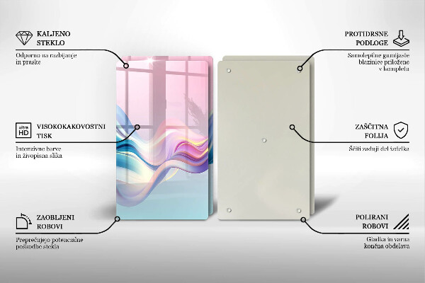 Főzőlap védő üveglap Pasztell absztrakció