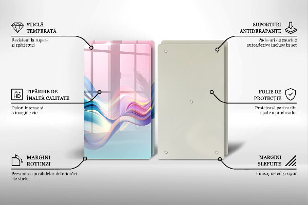 Főzőlap védő üveglap Pasztell absztrakció