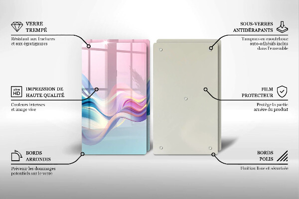 Főzőlap védő üveglap Pasztell absztrakció