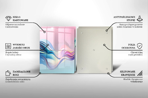 Főzőlap védő üveglap Pasztell absztrakció