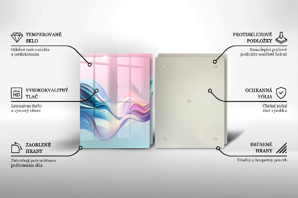 Főzőlap védő üveglap Pasztell absztrakció