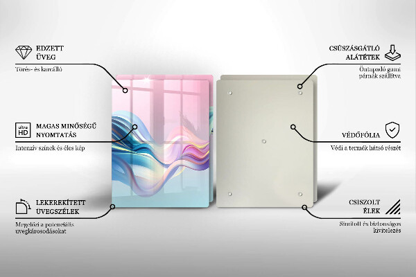 Főzőlap védő üveglap Pasztell absztrakció