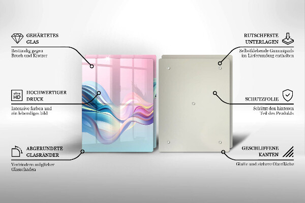 Főzőlap védő üveglap Pasztell absztrakció