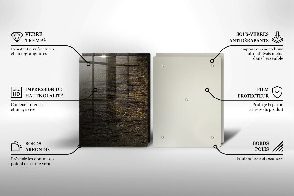 Főzőlap védő üveglap Fa kéreg textúra