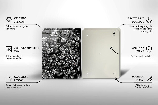 Főzőlap védő üveglap Gyémántok gyémántok