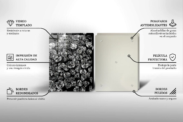 Főzőlap védő üveglap Gyémántok gyémántok