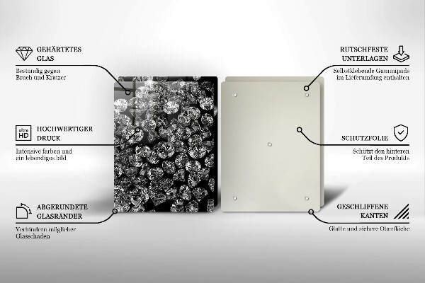 Főzőlap védő üveglap Gyémántok gyémántok