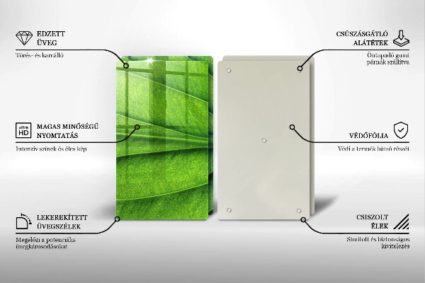 Főzőlap védő üveglap Természet ér levél