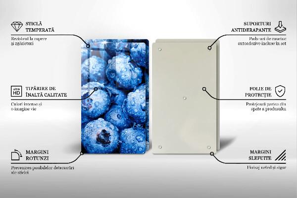 Főzőlap védő üveglap Lédús áfonya