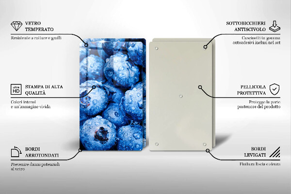 Főzőlap védő üveglap Lédús áfonya