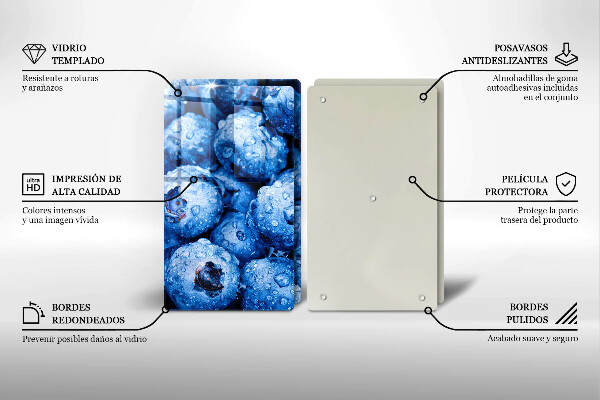 Főzőlap védő üveglap Lédús áfonya