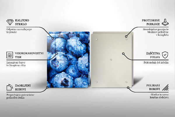 Főzőlap védő üveglap Lédús áfonya