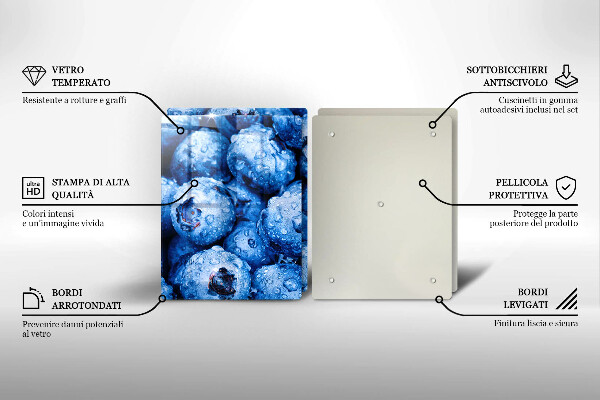 Főzőlap védő üveglap Lédús áfonya