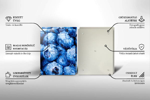 Főzőlap védő üveglap Lédús áfonya