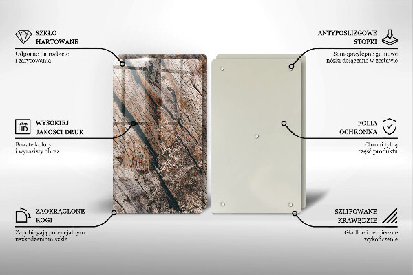 Főzőlap védő üveglap Fa szerkezet