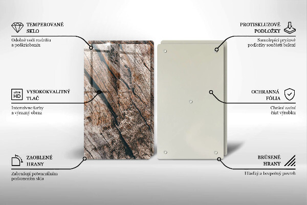 Főzőlap védő üveglap Fa szerkezet