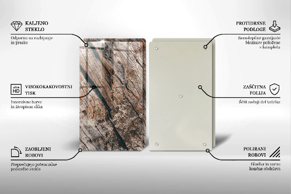 Főzőlap védő üveglap Fa szerkezet