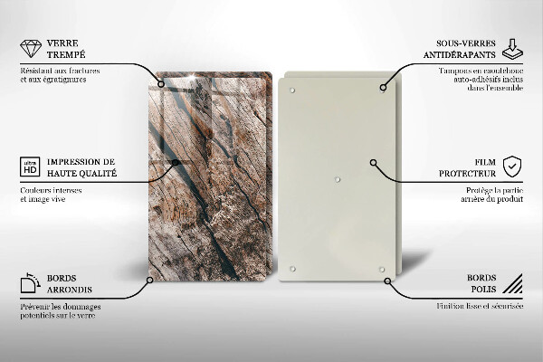 Főzőlap védő üveglap Fa szerkezet