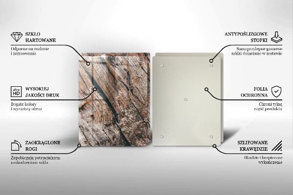 Főzőlap védő üveglap Fa szerkezet