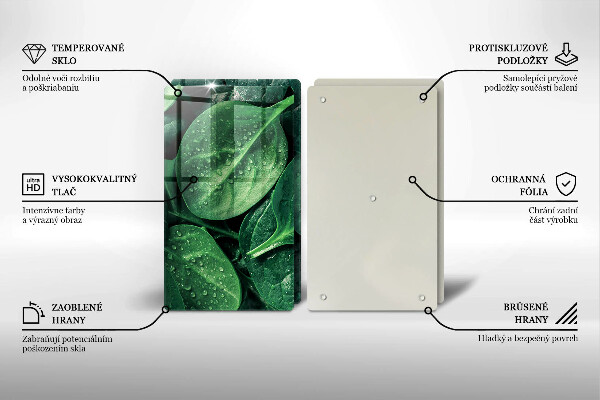 Főzőlap védő üveglap Bazsalikom