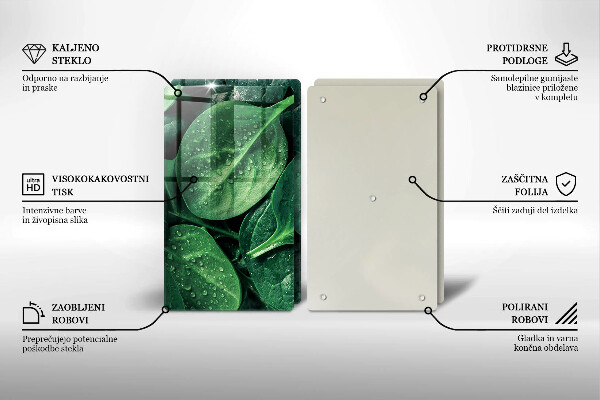 Főzőlap védő üveglap Bazsalikom