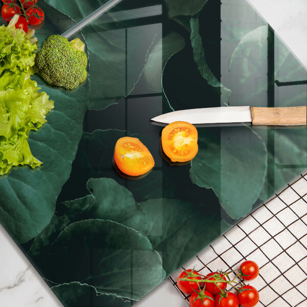 Főzőlap védő üveglap Vad sötét levelek