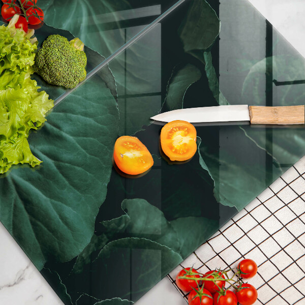 Főzőlap védő üveglap Vad sötét levelek
