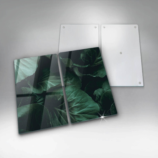 Főzőlap védő üveglap Vad sötét levelek